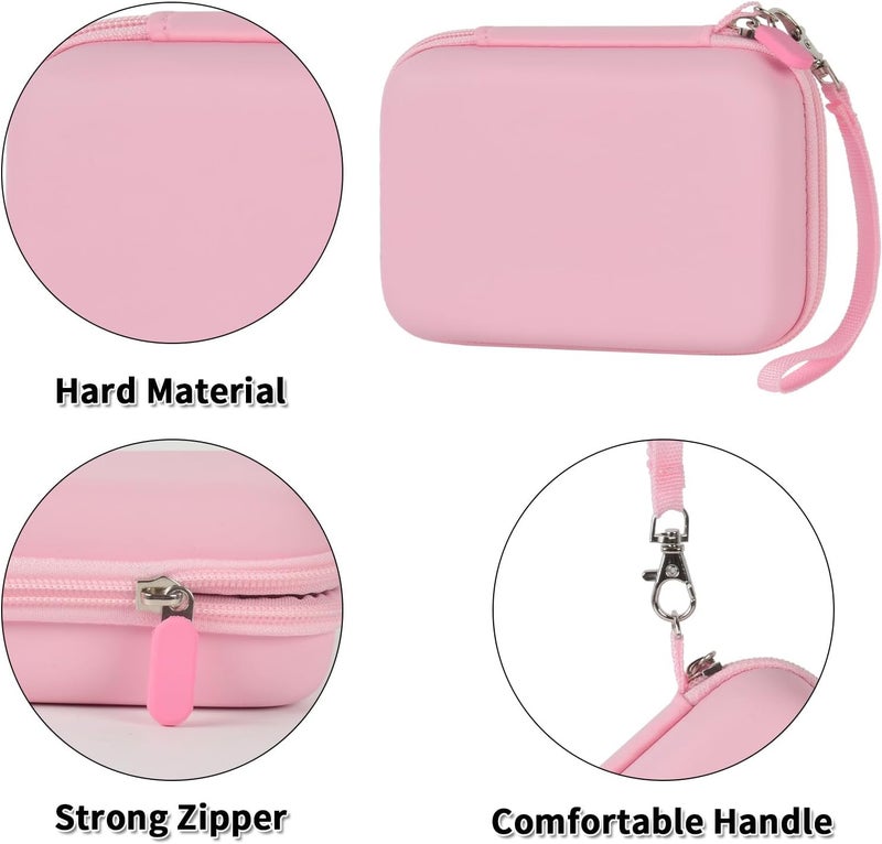 Comecase Case Compatible with Nelko P21/ for Phomemo D30 D35 Label Maker Machine, for JADENS D11/ for SUPVAN Mini Labeler Sticker, Labler Maker Storage for Tape&Accessories - Pink - Image 4